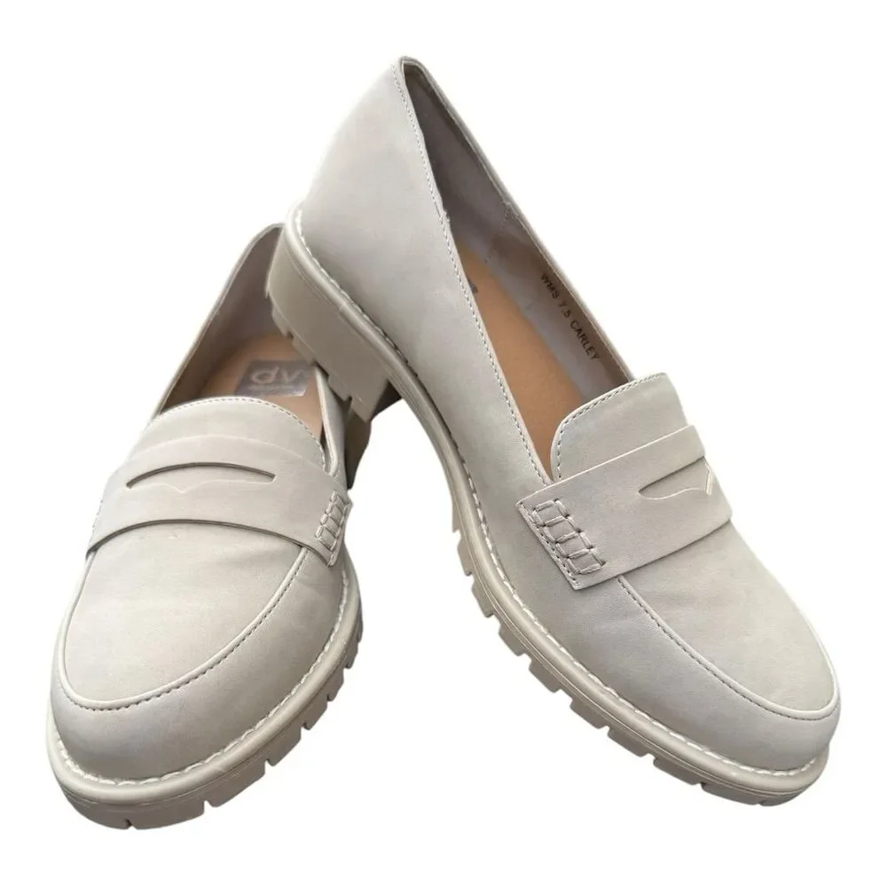 DV by Dolce Vita Women's Carley Loafers Size 7.5 Beige Slip-On Shoes